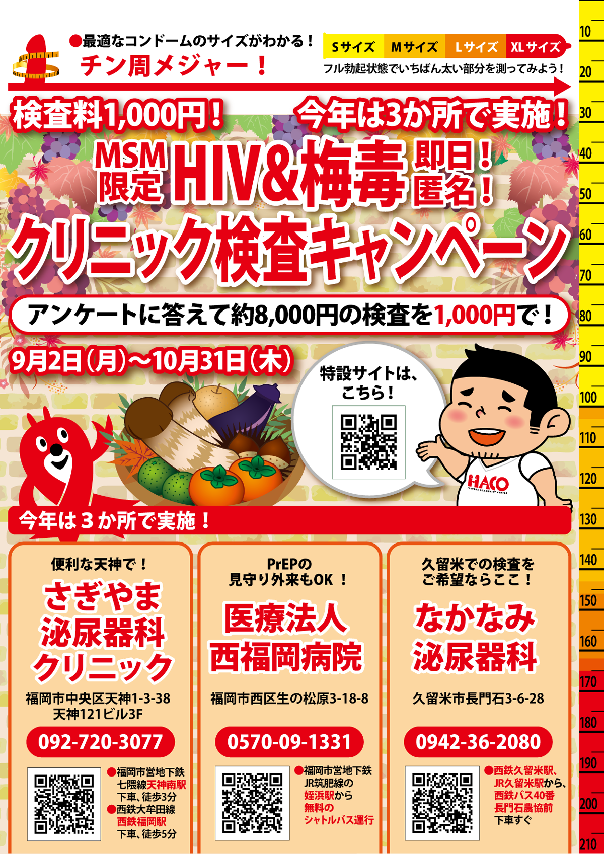 MSM限定HIV＆梅毒、即日！匿名！クリニック検査キャンペーン