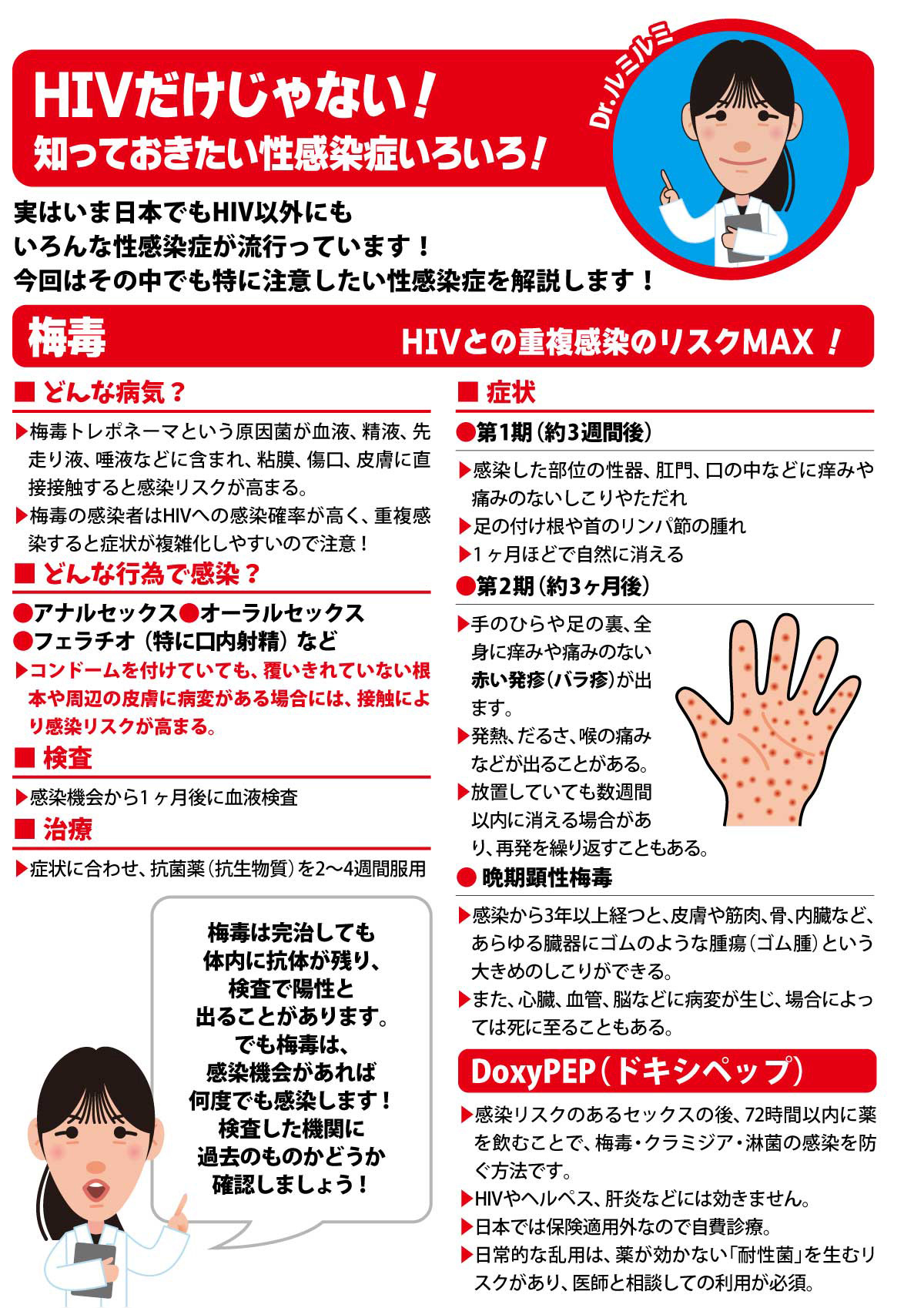クリニック検査でもHIVと一緒に検査を行う、梅毒を解説